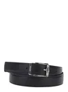 Ferragamo Men Black Solid Reversible Belt In Black