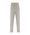 Ferragamo Belt Loop Working Casual Pants In Gray