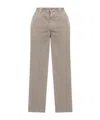 Ferragamo Belt Loops Slacks In Brown