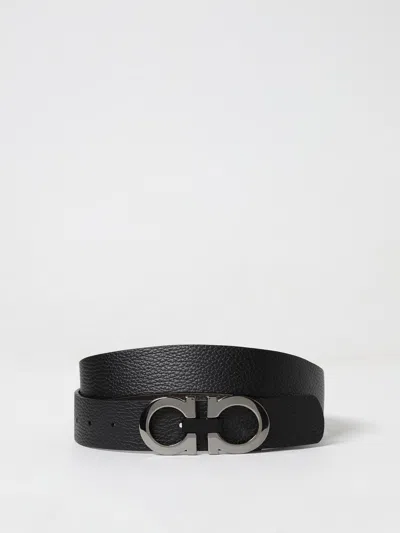 Ferragamo Belt Men  In Black