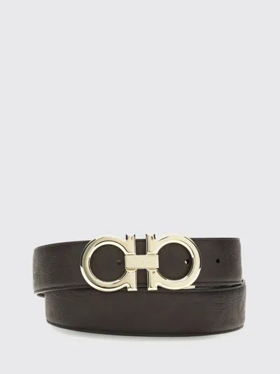 Ferragamo Belt Men  In Black
