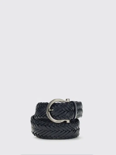 Ferragamo Belt Men  In Blue