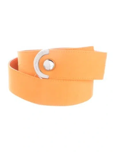 Pre-owned Ferragamo Belt In Orange