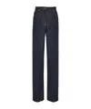 Ferragamo Straight Leg Denim Trousers In Black
