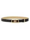 Ferragamo Black Reversible Gancini Belt In Black