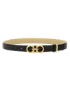 Ferragamo Black Reversible Gancini Belt In Black