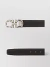 FERRAGAMO BELT WITH METAL BUCKLE AND TEXTURED LEATHER