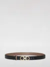 Ferragamo Reversible Belt Duo Adjustable Length Design In Black