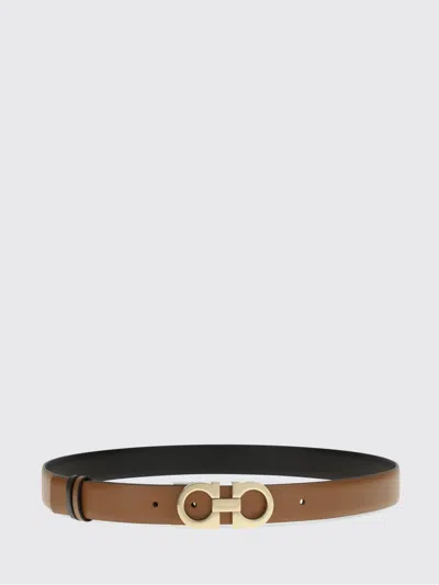 Ferragamo Double-sided Gancini Belt In Green