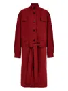Ferragamo Duster Convertible Coat In Red