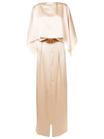 FERRAGAMO BELTED ORGANZA DRESS