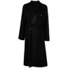 Ferragamo Belted Wrap Wool Coat In Multi
