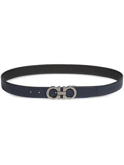 Ferragamo Belts In Deep Ocean/black