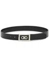 Ferragamo Gancini Black Testa Di Moro Belt