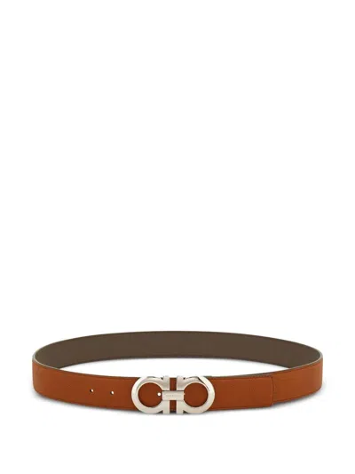 Ferragamo Belts Beige In Brown