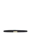 Ferragamo Hug Black Leather Skinny Belt