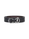 Ferragamo Black Logo Buckle Cut To Size Belt In Black