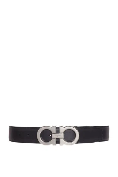 Ferragamo Belts In Black/hickory