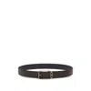 Ferragamo Grained Leather Gancini Motif Reversible Belt In Brown