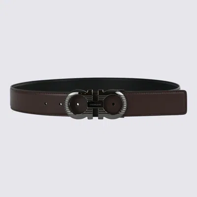 Ferragamo Belts In Cocoa Brown || Nero