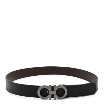 Ferragamo Belts Nero/hickory
