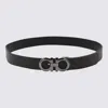 Ferragamo Men Gancini Adjustable And Reversible Belt In Black