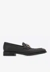 Ferragamo Round Head Business Casual Shoes In Black