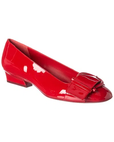 Ferragamo Besslie Patent Leather Pump In Red