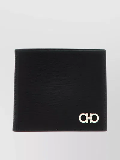 Ferragamo 'bi-fold Gancio Revival' Wallet In Black