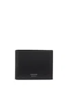 Ferragamo Bi-fold Leather Wallet In Black