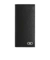 Ferragamo Small Gancio Double-folded Wallet In Black