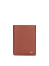 Ferragamo Bi-fold Wallet Gancini In Brown