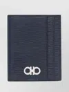 Ferragamo Bi-fold Wallet Calf Leather Textured Finish