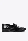 Ferragamo Biarritz Leather Loafers In Black