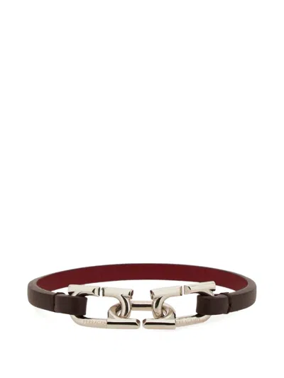 Ferragamo Bicolor Gancini Bracelet In Multi