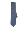 Ferragamo Jacquard Gancini Bicolor Tie In Brown