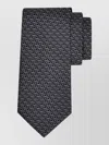 Ferragamo Biella Gancini Jacquard Silk Tie Pointed Tip In Multi