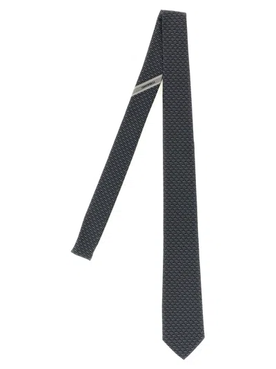 Ferragamo Biella Tie In Gray