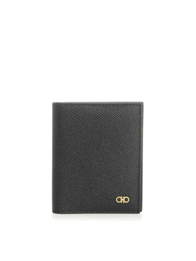Ferragamo Bifold Card Holder In Black