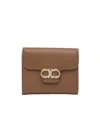 Ferragamo Compact Leather Wallets And Cardholders In Brown