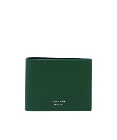 Ferragamo Bifold Wallet In Green