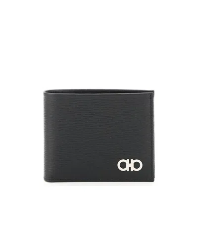 FERRAGAMO SALVATORE FERRAGAMO GANCINI LOGO PLAQUE BIFOLD WALLET
