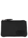 Ferragamo Gancini Leather Keyring In Black