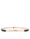 Ferragamo Bijoux Belt In Black Leather In Multi