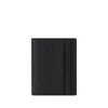 Ferragamo Compact Leather Card Holder With Embossed Pattern In Black