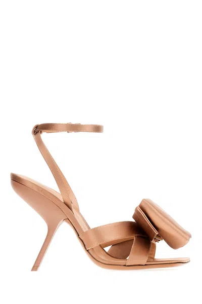 FERRAGAMO BISCUIT SATIN HELENA SANDALS