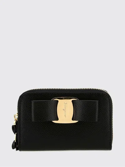 FERRAGAMO FERRAGAMO VARA CALFSKIN LEATHER WALLET,I25581002