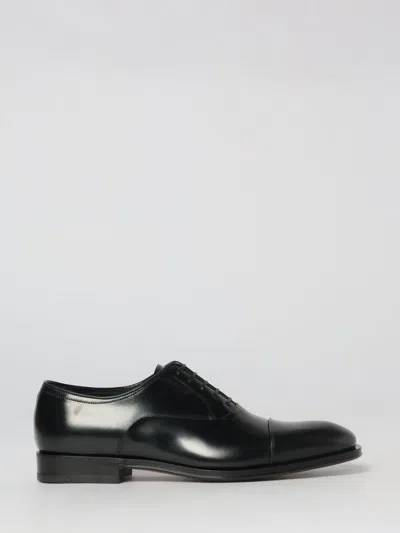 Ferragamo Leather Oxford Shoes In Black