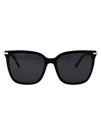 Ferragamo Black Acetate Sunglasses