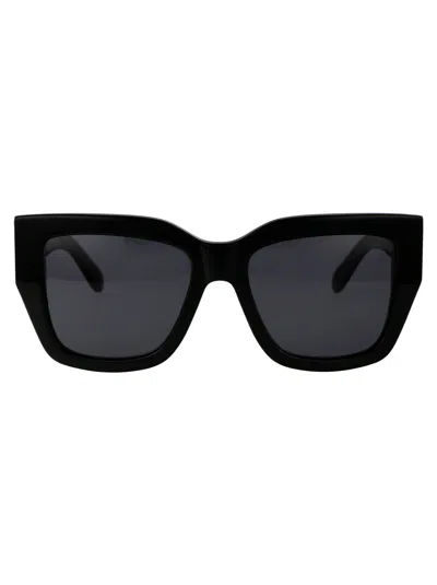FERRAGAMO FERRAGAMO BLACK ACETATE SUNGLASSES